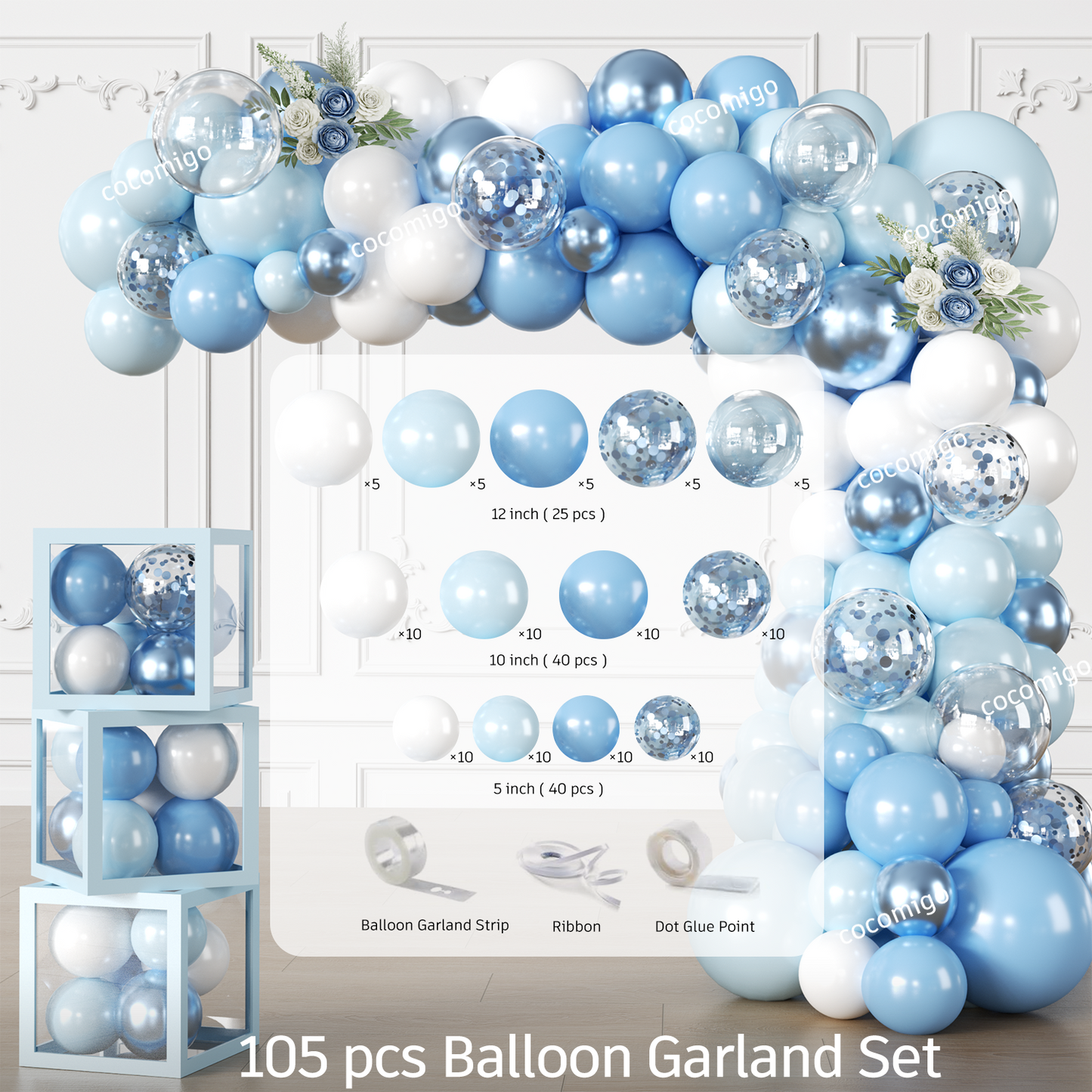 Cocomigo Baby Boy Baby Shower Decorations For 20 Guest