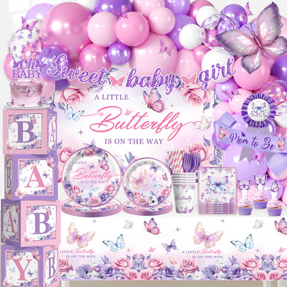 Cocomigo Butterfly Baby Shower Decorations For 25 Guests