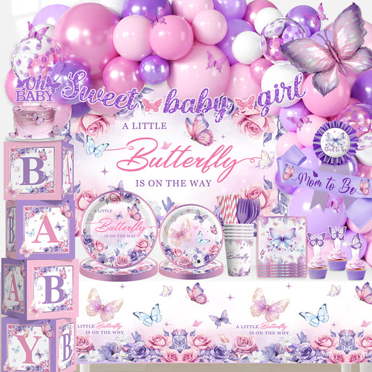 Cocomigo Butterfly Baby Shower Decorations For 25 Guests
