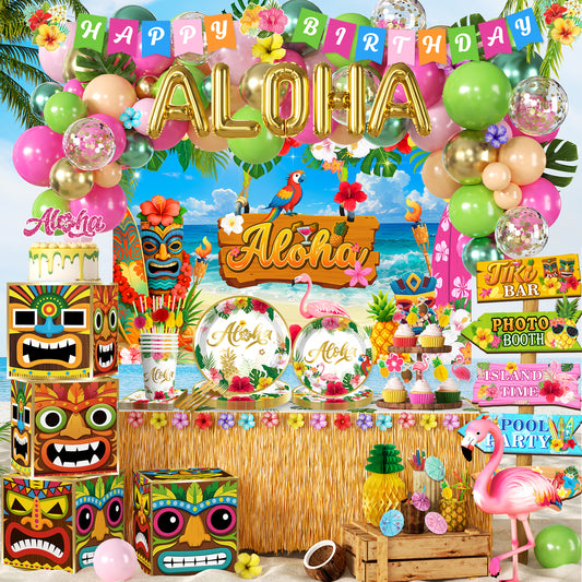 Cocomigo Hawaiian Party Decorations For 25 Guests