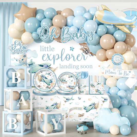 Cocomigo Airplane Baby Shower Decorations For 25 Guests