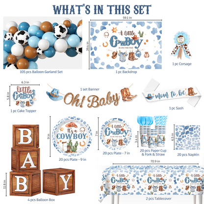 Cocomigo Cowboy Baby Shower For 20 Guests