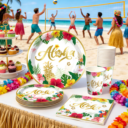 Cocomigo Hawaiian Party Decorations For 25 Guests