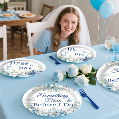 Cocomigo Something Blue Before I Do Bridal Shower Decorations For 25 Guests