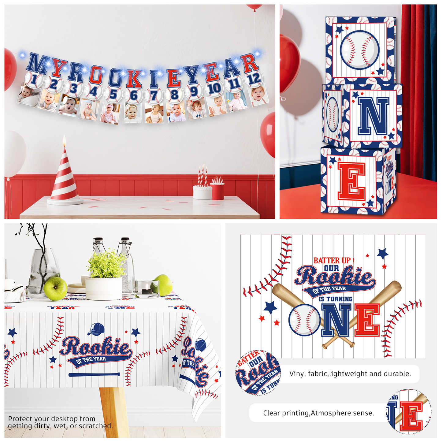 Cocomigo Rookie Year Themed Decor for 20 Guests