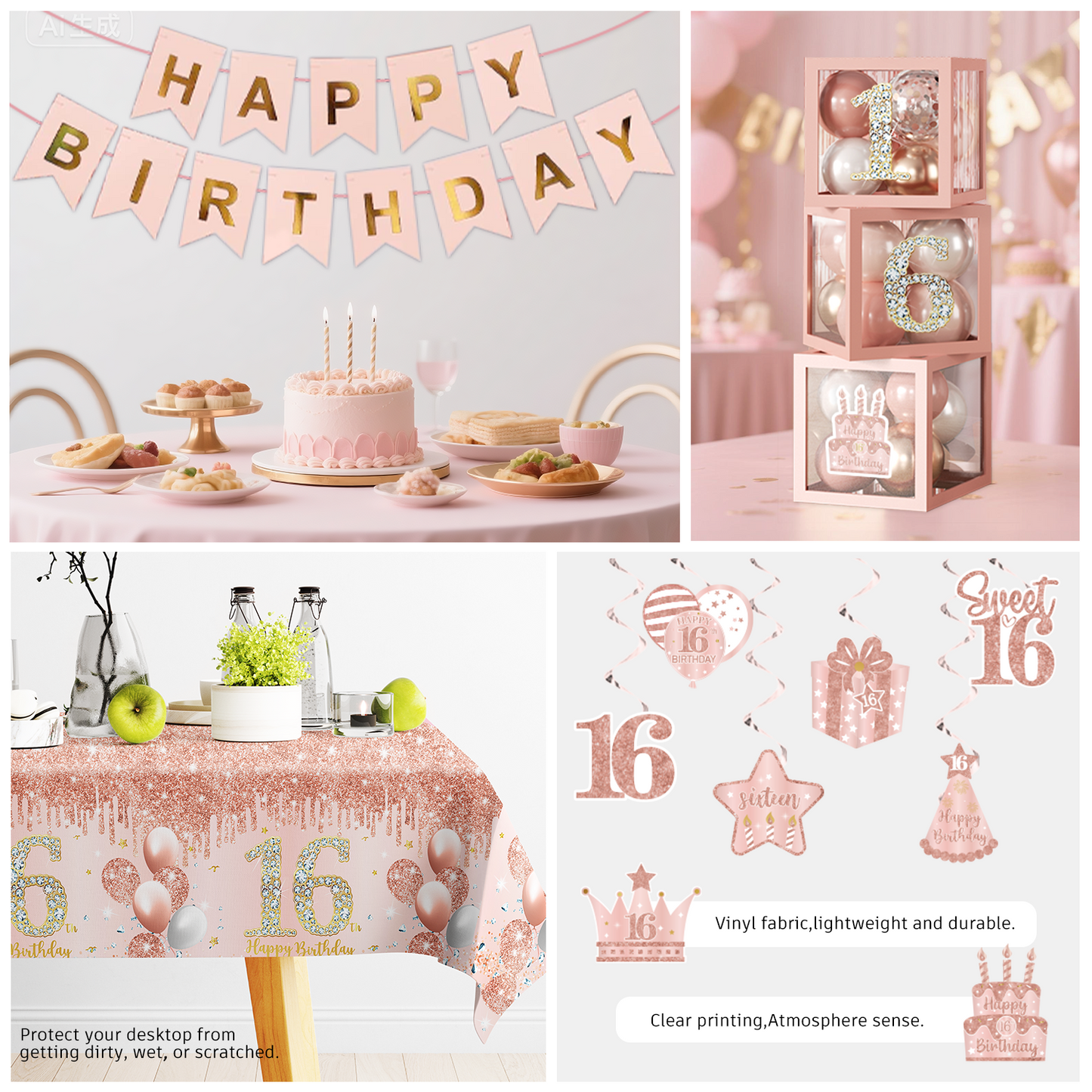 Cocomigo Sweet 16 Party Decorations For 25 Guests