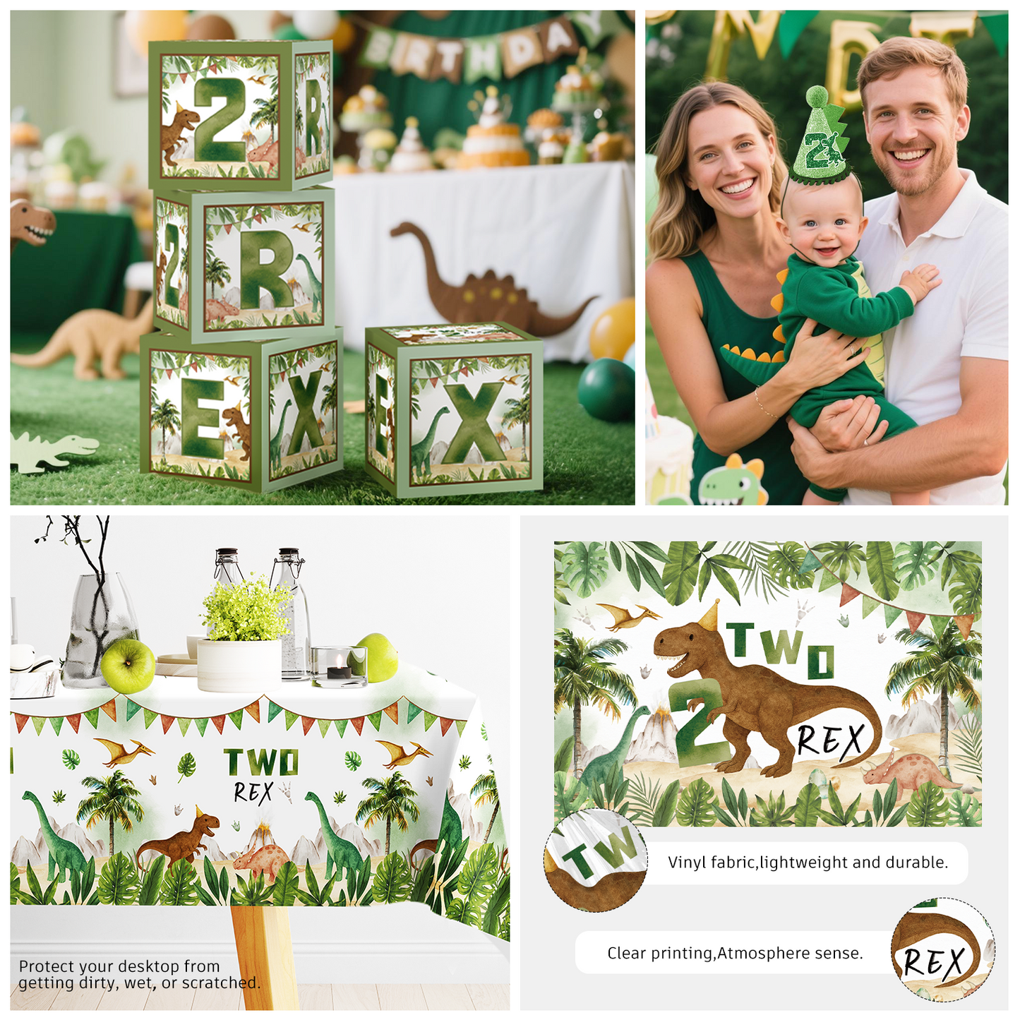 Cocomigo Two Rex Birthday Decorations For 20 Guests