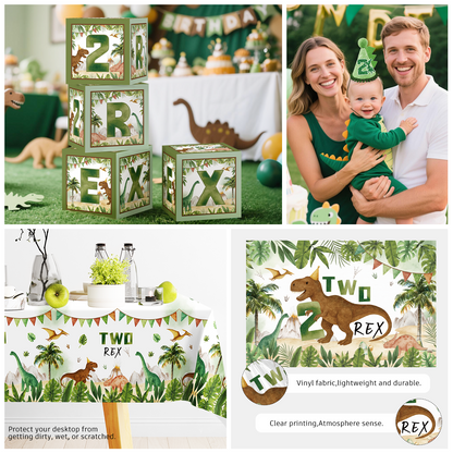 Cocomigo Two Rex Birthday Decorations For 20 Guests