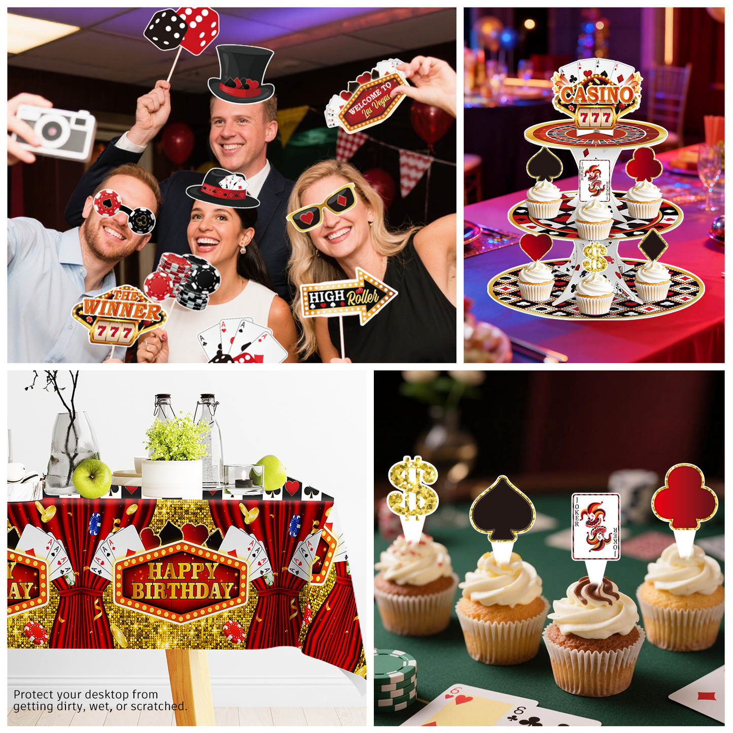 Cocomigo Vegas Themed Party Decorations For 25 Guests