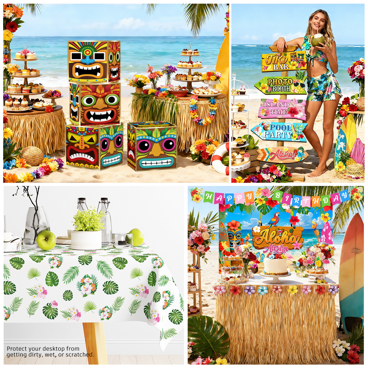 Cocomigo Hawaiian Party Decorations For 25 Guests