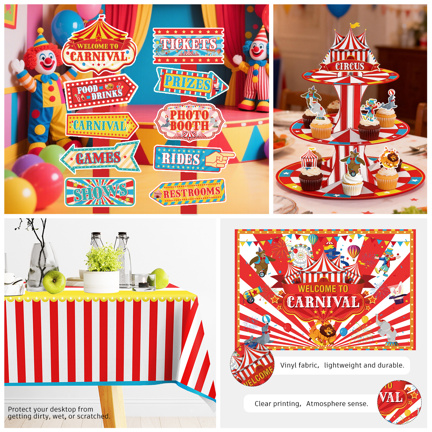 Cocomigo Circus Theme Party Decorations For 25 Guests