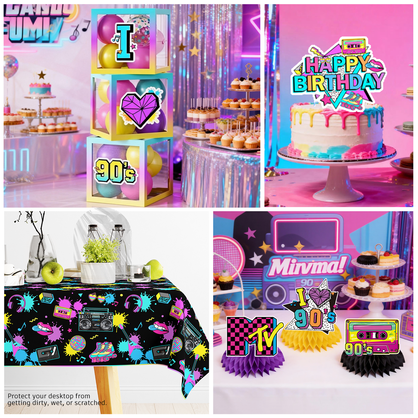 Cocomigo 90s Party Decorations For 25 Guests