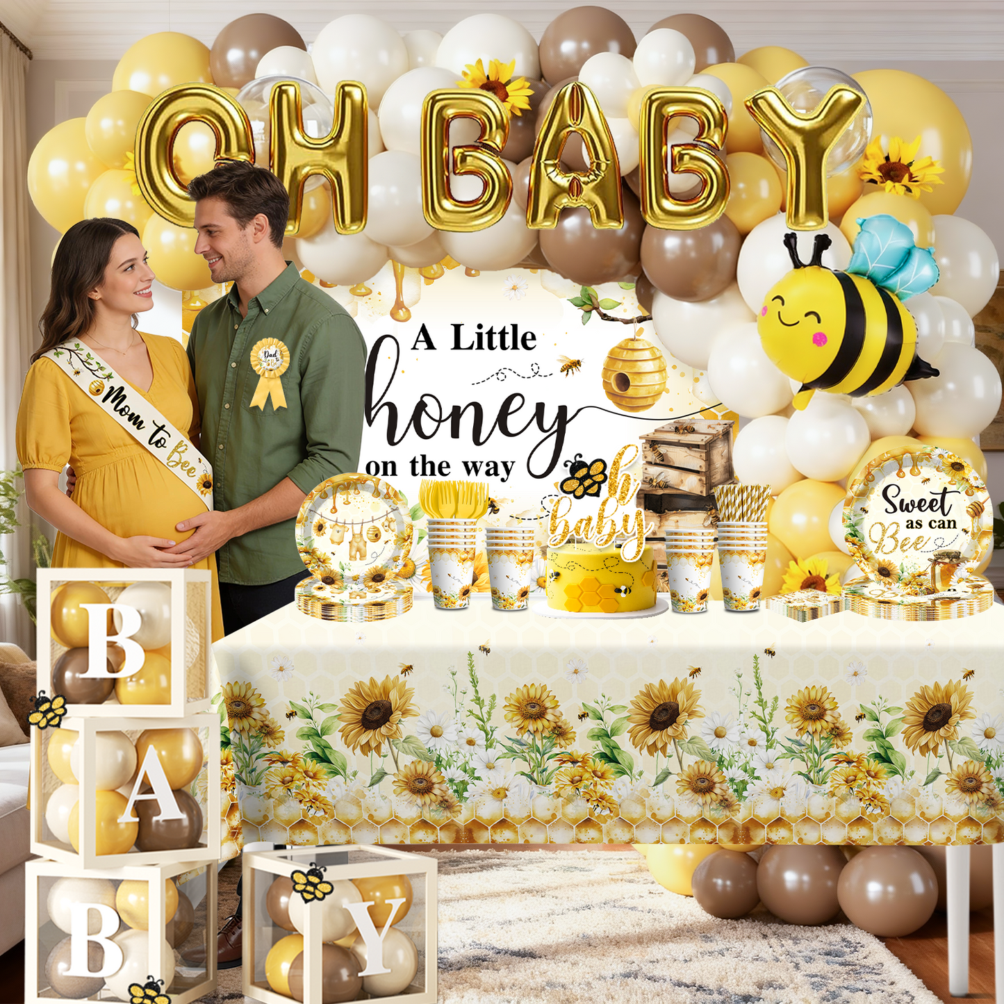 Cocomigo Bee Baby Shower Decorations For 25 Guests