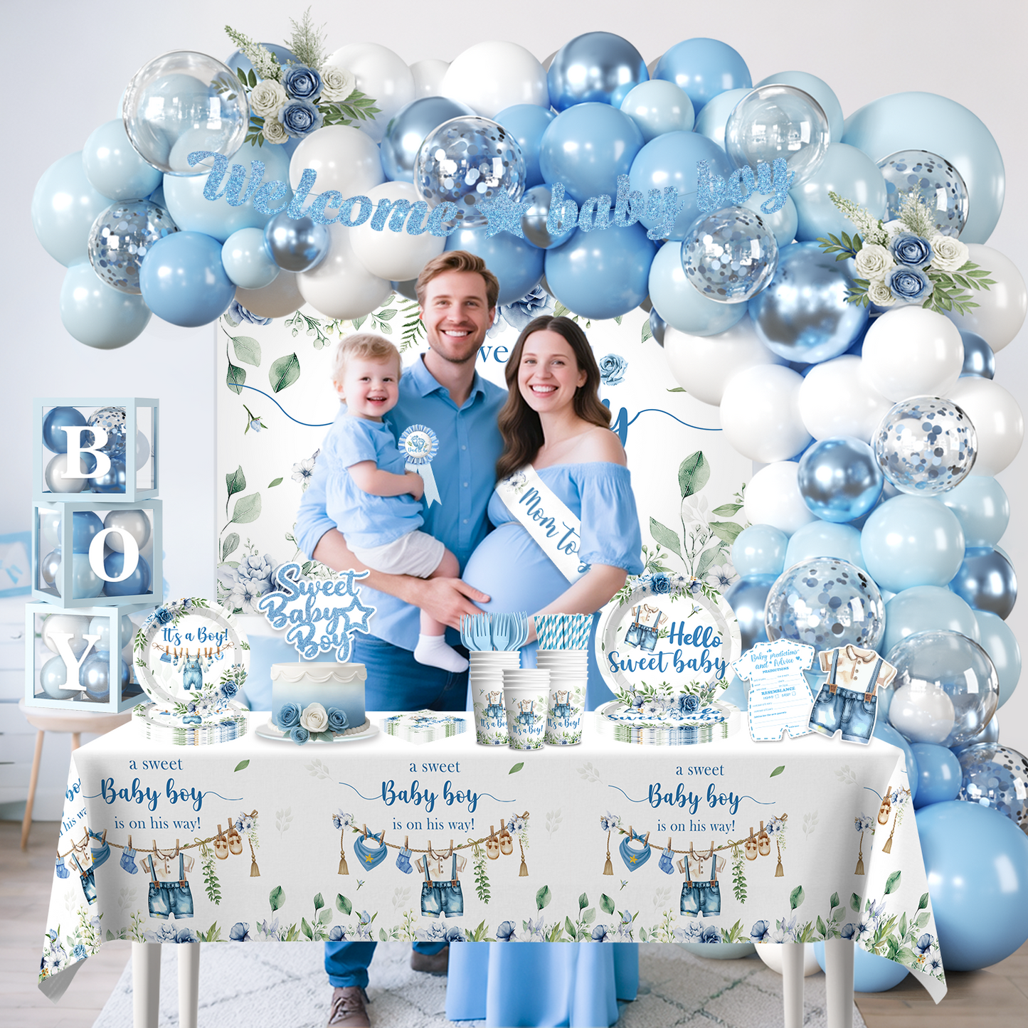 Cocomigo Baby Boy Baby Shower Decorations For 20 Guest