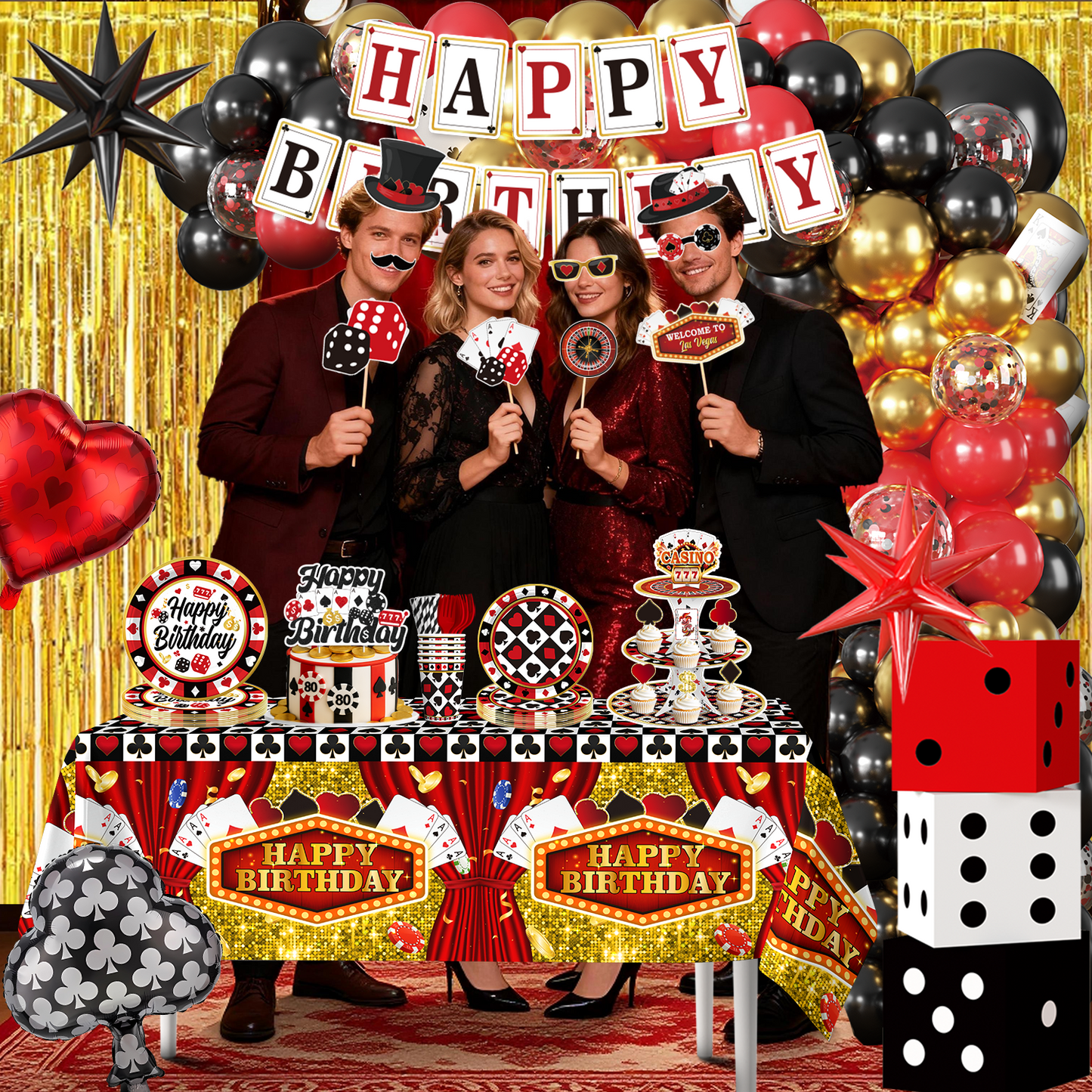 Cocomigo Vegas Themed Party Decorations For 25 Guests