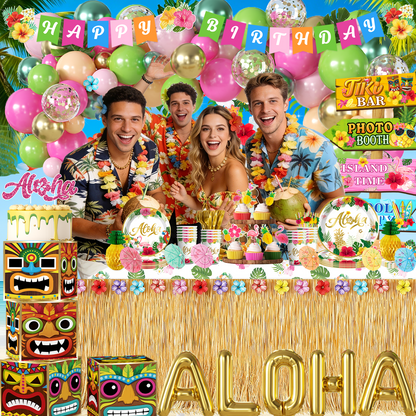 Cocomigo Hawaiian Party Decorations For 25 Guests