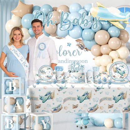Cocomigo Airplane Baby Shower Decorations For 25 Guests