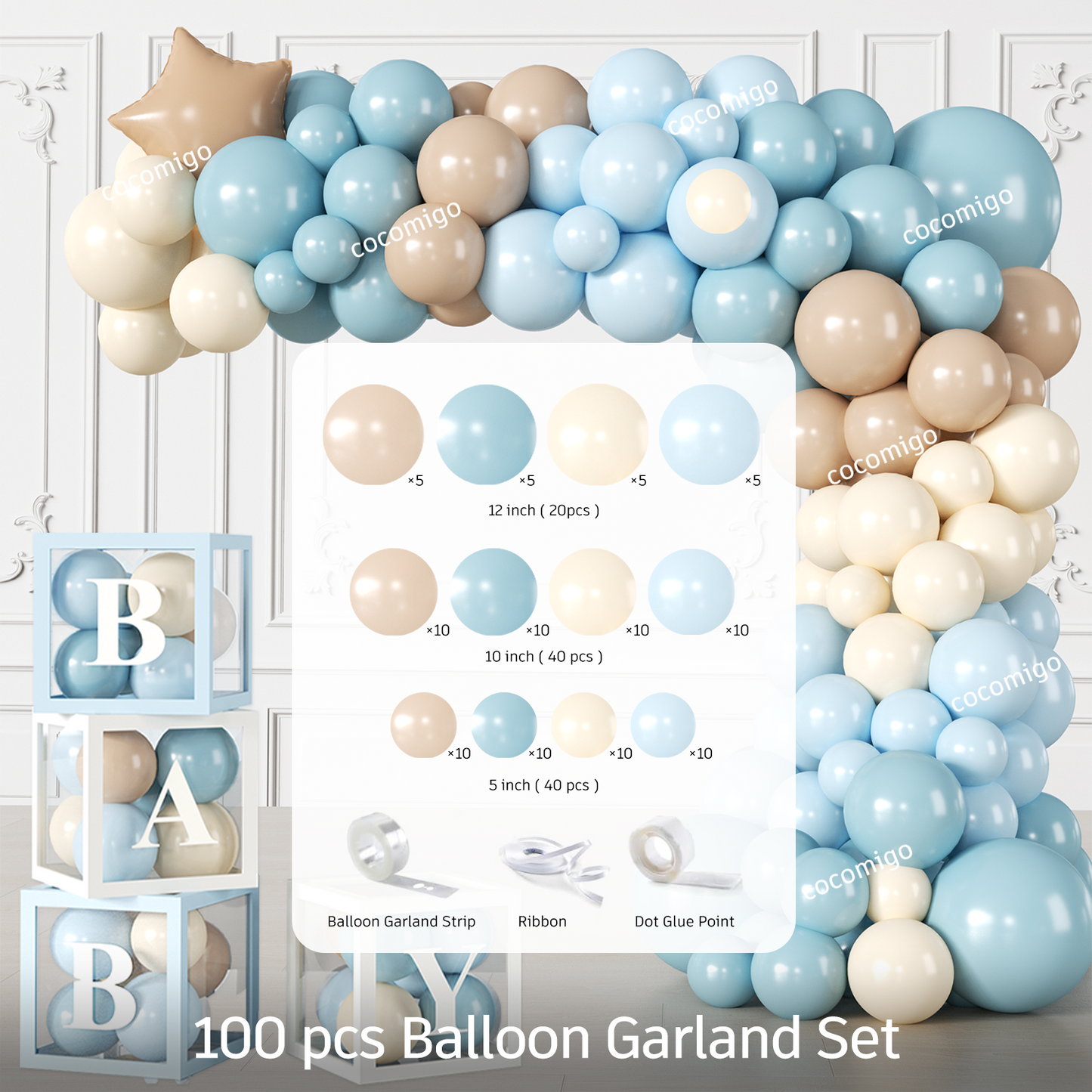 Cocomigo Airplane Baby Shower Decorations For 25 Guests