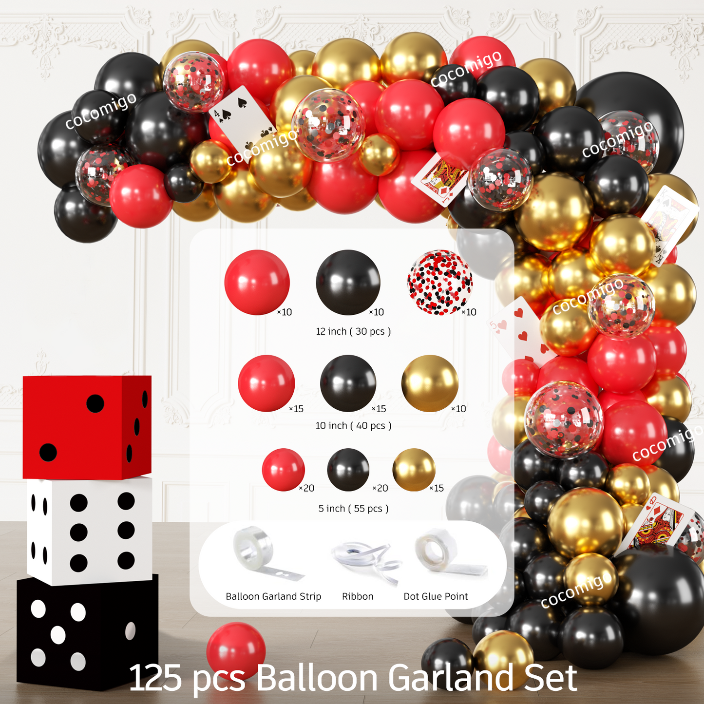 Cocomigo Vegas Themed Party Decorations For 25 Guests