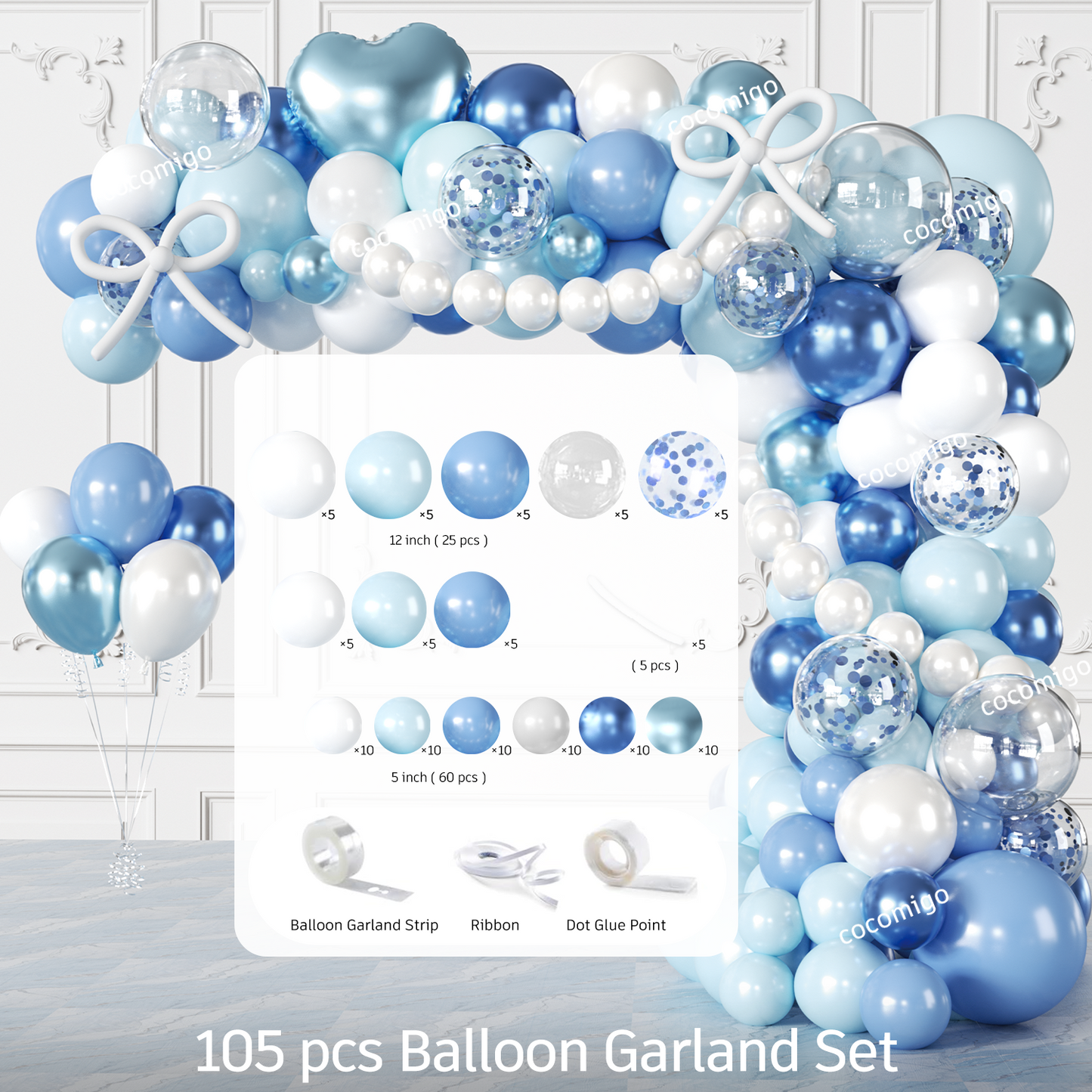 Cocomigo Something Blue Before I Do Bridal Shower Decorations For 25 Guests
