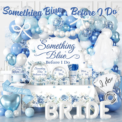 Cocomigo Something Blue Before I Do Bridal Shower Decorations For 25 Guests